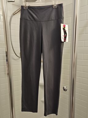 Women With Control Women's Stretch Ponte Pants In Charcoal. NWT.